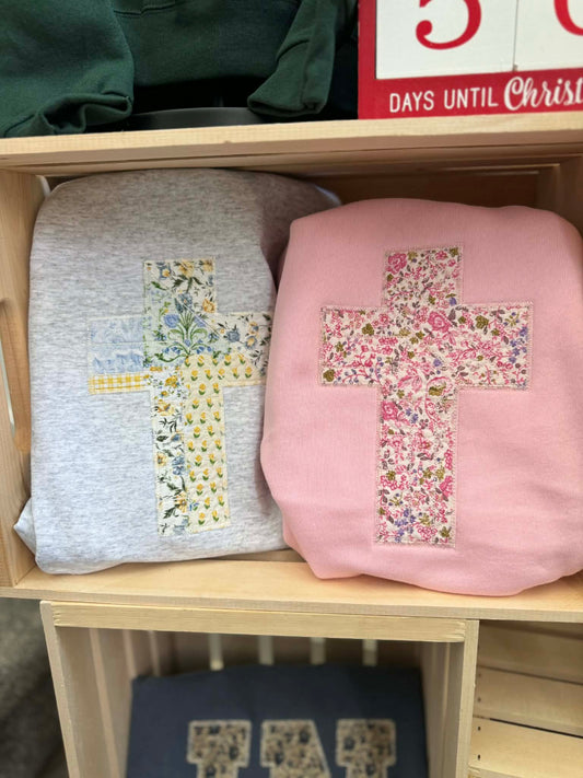 Cross Applique Crewneck